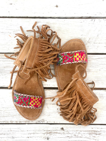 IndiaLove Fringed Sandals T36