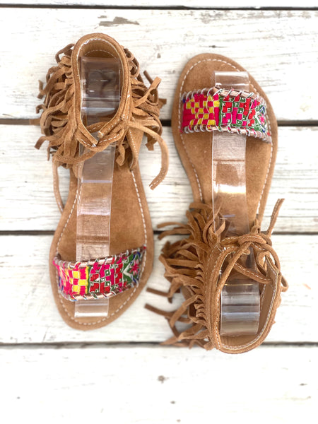 IndiaLove Fringed Sandals T36